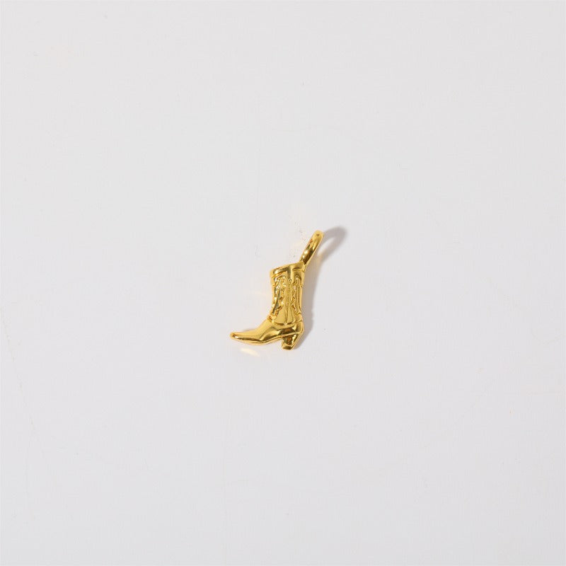 Wholesale Boots Cowboy Hat Cross Butterfly Heart Retro Style Letter Necklace Pendant
